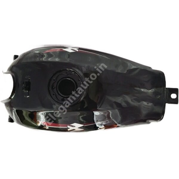 BAJAJ XCD 135 Petrol Tank BLACK and RED - Image 2