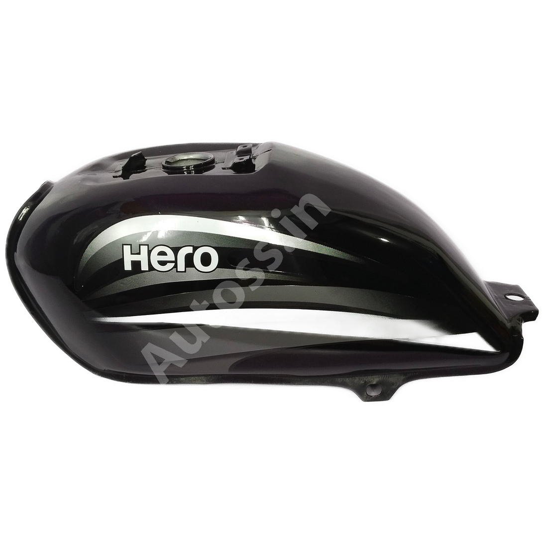 HERO Splender pro Petrol Tank BS4 BLACK and GREY