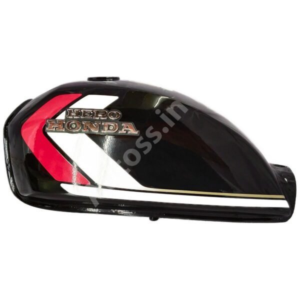 HERO CD 100 Petrol Tank BLACK WITH RED AND WHITE COLOR