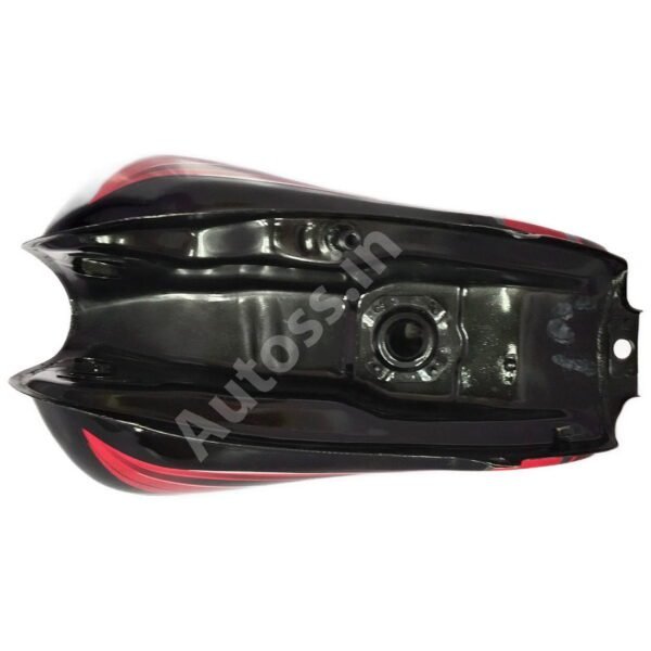 HERO PASSION PRO PETROL TANK BLACK and RED - Image 3