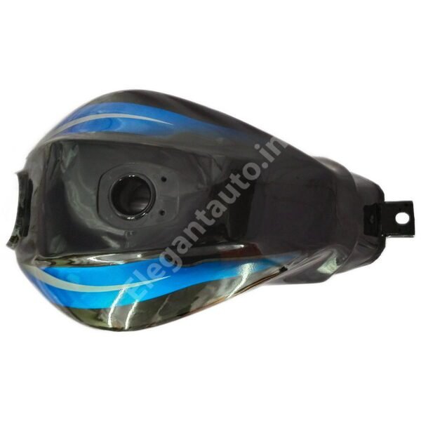 BAJAJ Discover 125 2015 Petrol Tank BLACK and BLUE - Image 2