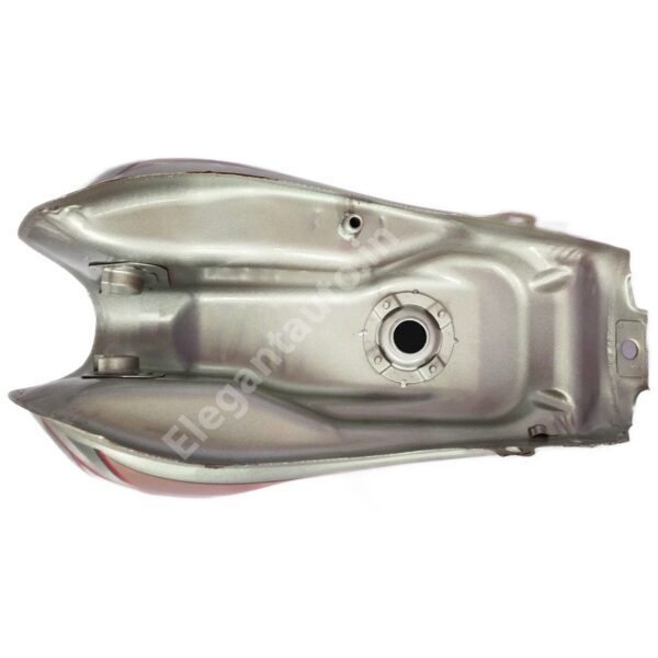HERO HF Deluxe 2016 PETROL TANK SILVER and RED - Image 3