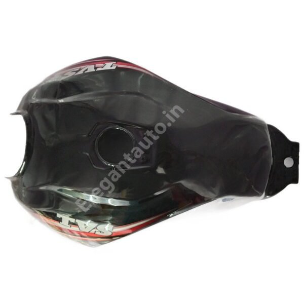 TVS Star City Plus Petrol Tank BLACK and RED - Image 2